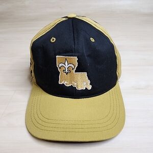 Vintage New Orleans Saints Panel‎ Spellout State Snapback Hat